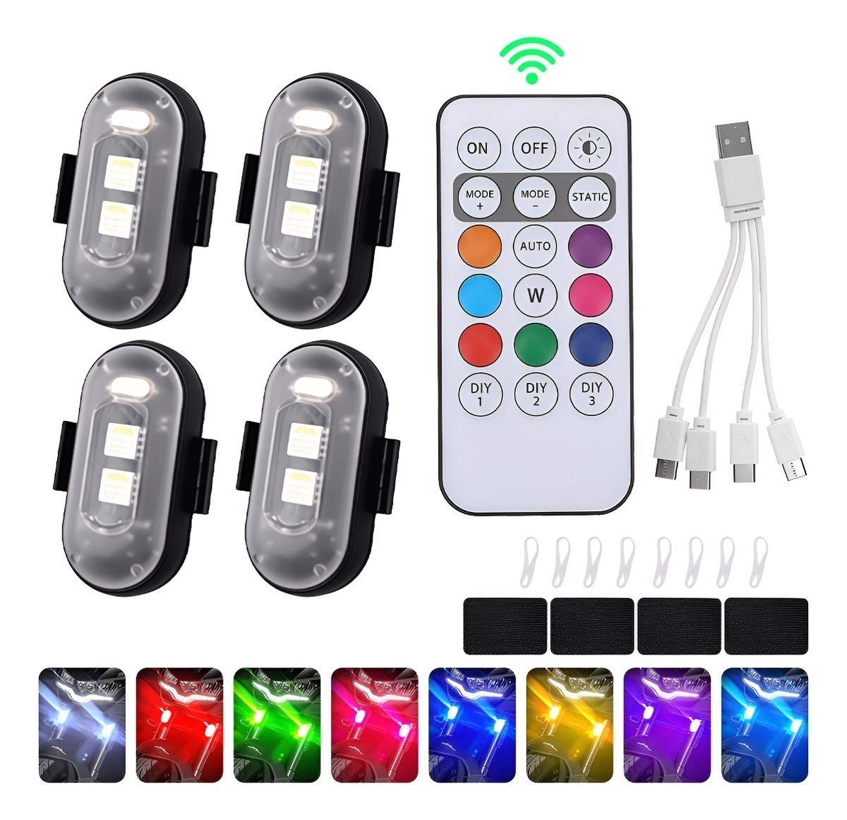 Drone Strobe Light - Set di 4 Luci Stroboscopiche LED